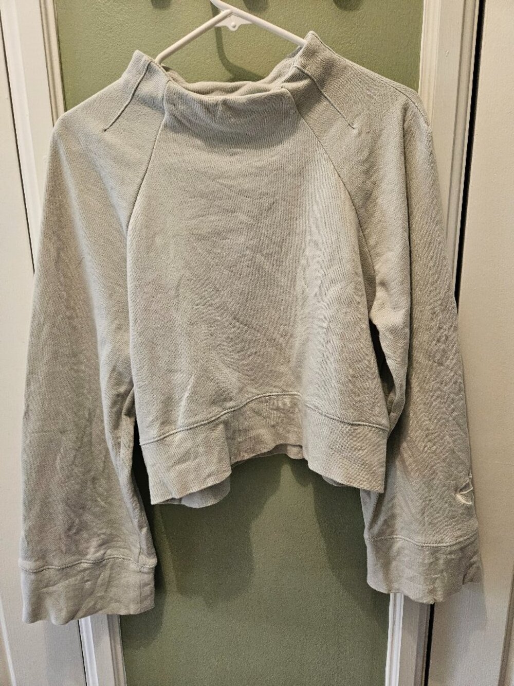 Free People Movement x The Class Shanti Sweatshirt Small S Pale Blue Gray